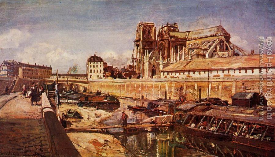 Johan Barthold Jongkind : Notre Dame de Paris Seen from the Pont de L-Archeveche